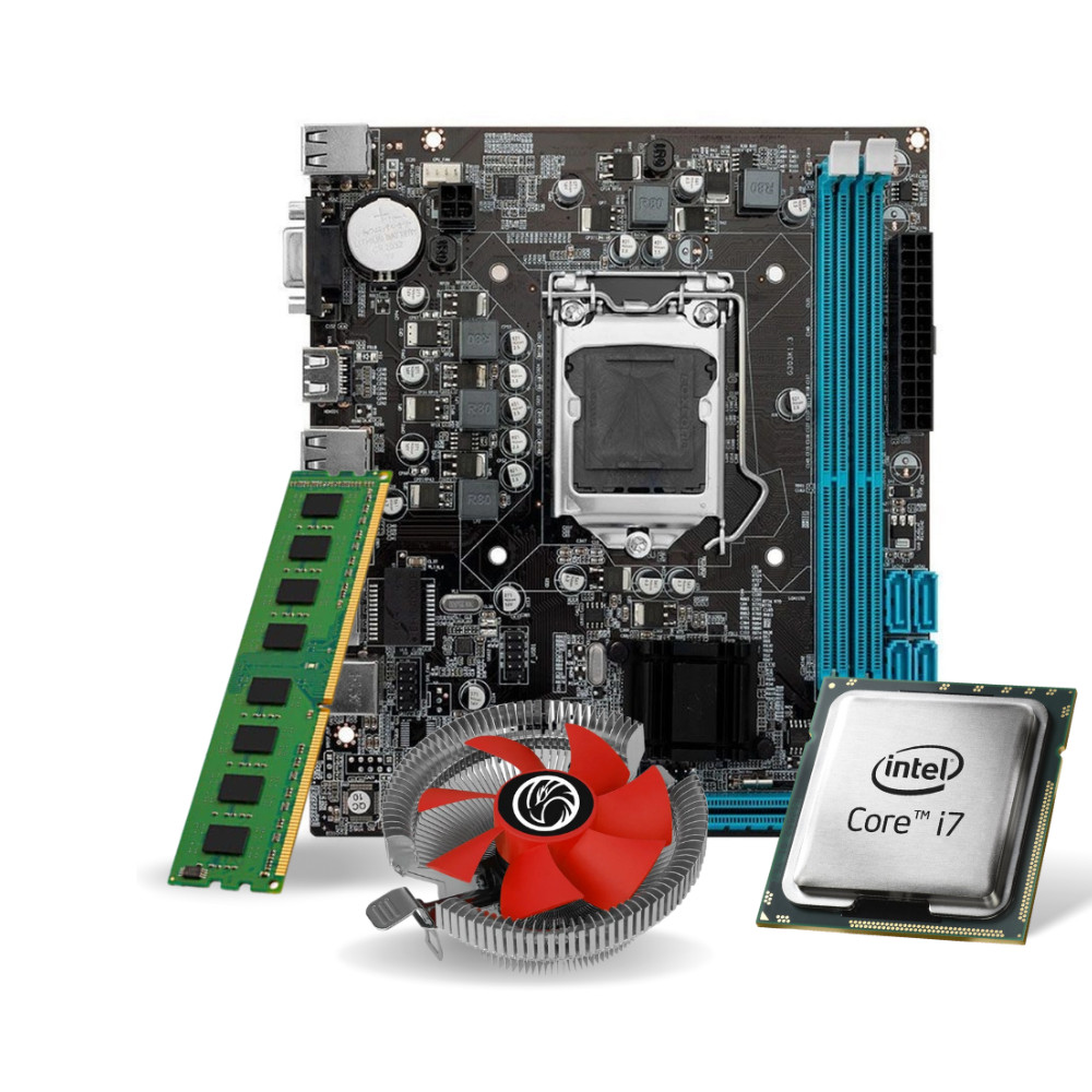 Kit Upgrade  Pl Mãe H81 + Processador I7 4770 + Memoria 8 Gb Ddr3 + Cooler