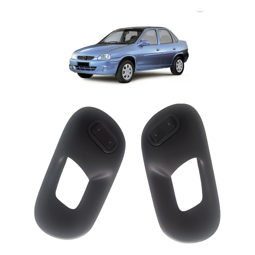 Moldura De Vidro Elétrico Corsa Wind Traseiro Com Botão Par em Oferta na Shopee