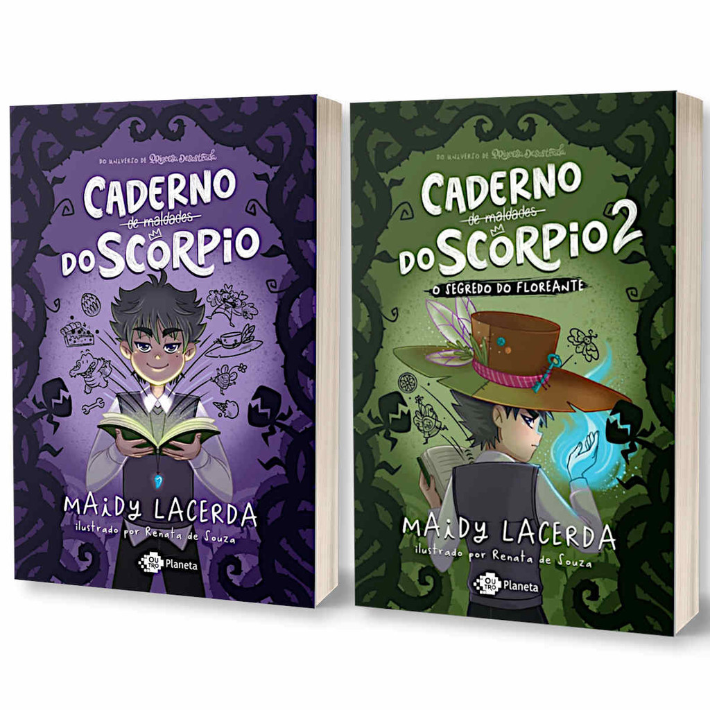 Kit O Caderno de Maldades do Scorpio Vol. 1 e Vol. 2 (O Segredo do Floreante) - Maidy Lacerda | Editora Outro Planeta
