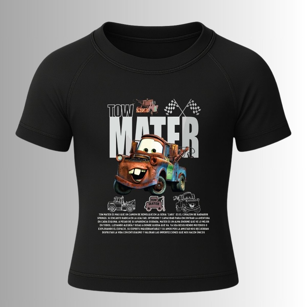Camiseta Infantil Curta Proteção Uv 50+ Estampa Carros Mater Melhor Amigo Do Relâmpago MacQueen