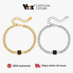 Pulseira De Aço Inoxidável Vnox Para Homens Joias Retrô Ajustáveis Tahan Karat