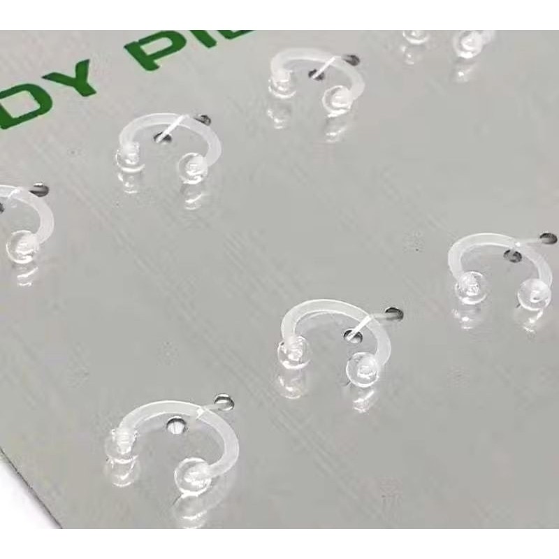 Piercing Ferradura Transparente Silicone Flexíveis Bioflex em Oferta na Shopee