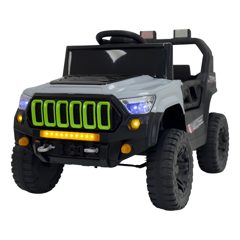 Brinquedo Carrinho Carro Elétrico Jipe Titan Xr 12v Bang Toys Brinquedo Cinza Controle Som Luz