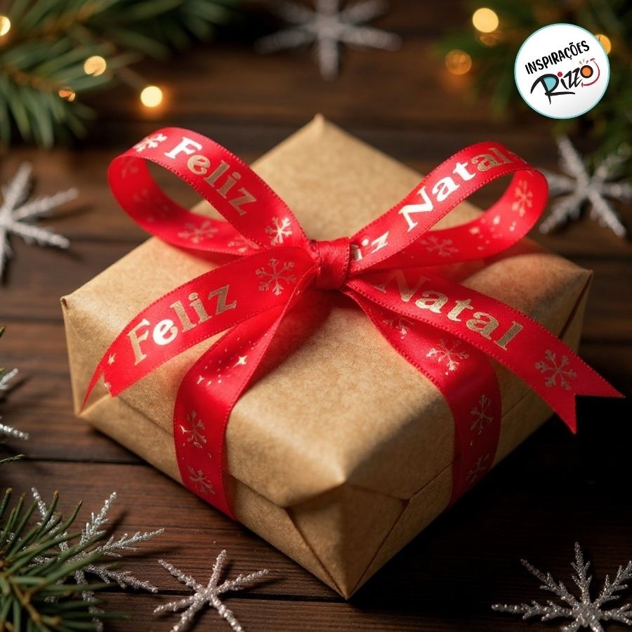 Detalhes do Fita de Cetim 10m x 22mm - Cor 1079 - Feliz Natal Vermelho - Rolo 10 metros   - 1 unidade - Progresso - Rizzo