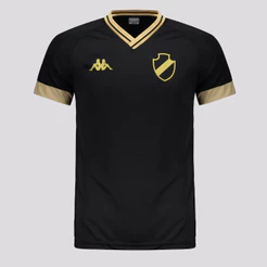 Camisa Kappa Vasco Supporter UP Preta e Dourada