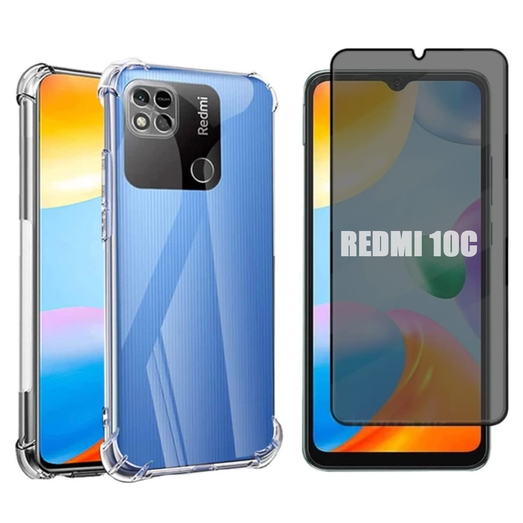 Capa Capinha Anti Impacto Para Redmi 10C E/OU Película 3D Privacidade em Oferta na Shopee