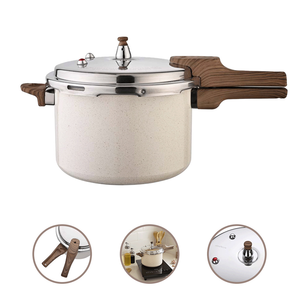 Panela de Pressão Antiaderente 4,2L Revestimento Cerâmico Indução em Oferta na Shopee