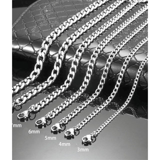 Colar De Corrente De Aço Inoxidável, Cor De Aço Não Desbota, Corrente Grumm De 3mm, 4mm, 5mm E 6mm, Promoção