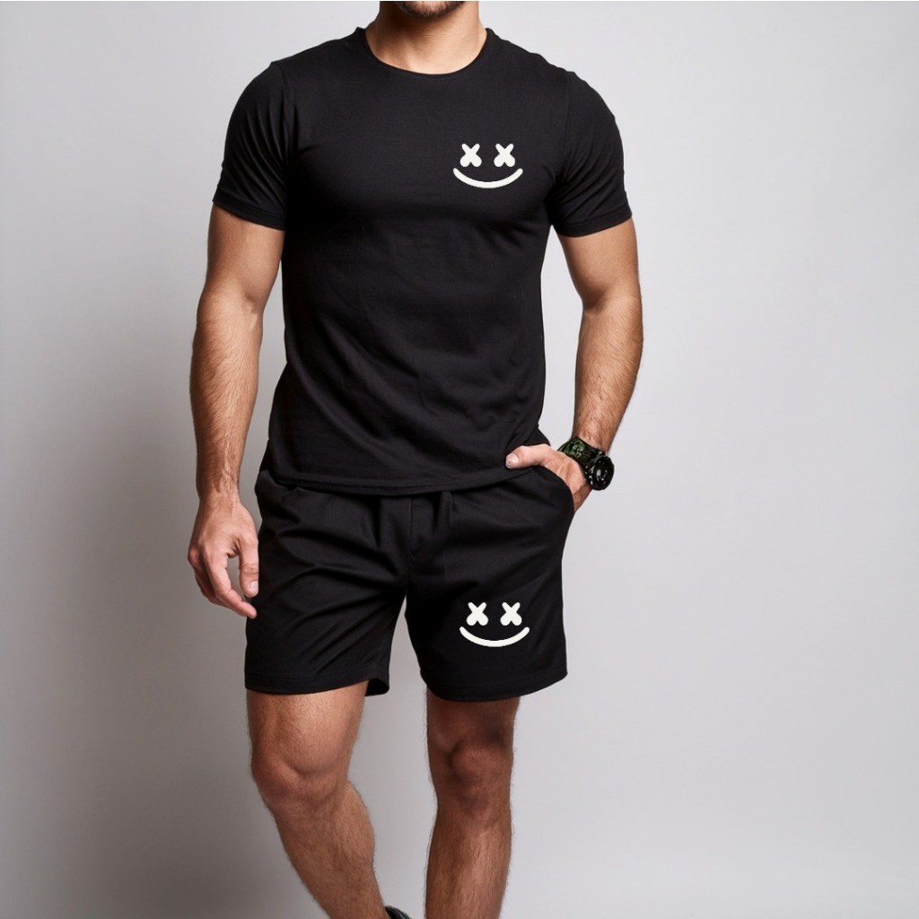 conjunto kit Camiseta camisa e Short Tectel Conjunto Masculino Estilo Casual Básico Premium Lançamento