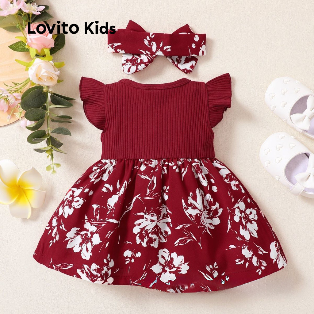 NS119-OCT25-C-Vestido de bebê com laço-NOVO-DRNS119BK016 em Oferta na Shopee