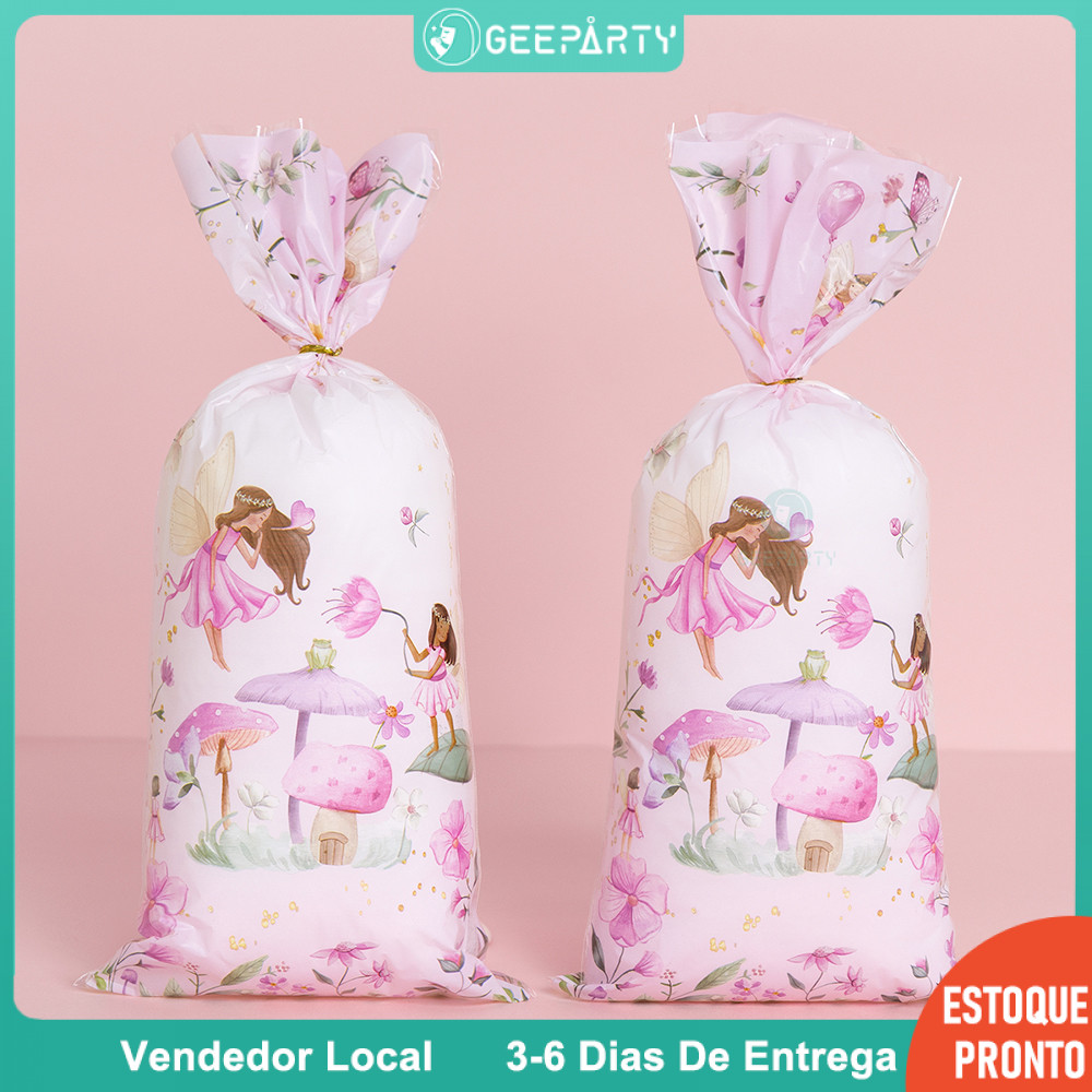 GeeParty 20/40 Unidades Saco De Doces Com Tema De Fada Lootbags Para Meninas , Primeiro Aniversário , Decoração De Festa em Oferta na Shopee