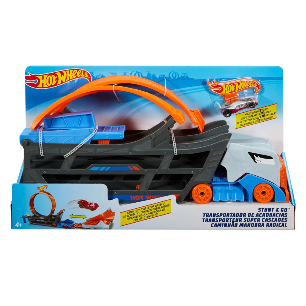 Hot Wheels Caminhão Transportador Stunt e Go - Mattel GCK38