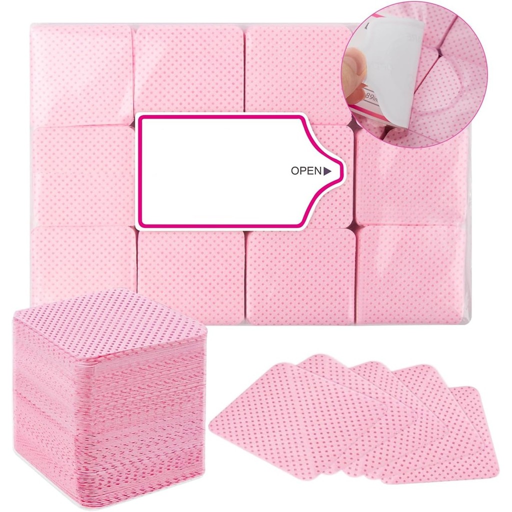400 PÇS Algodão Prensado Para Limpeza De Unhas, Remoção de Maquiagem, Limpeza Mágica Anti-Fiapos Formato Quadrado em Oferta na Shopee
