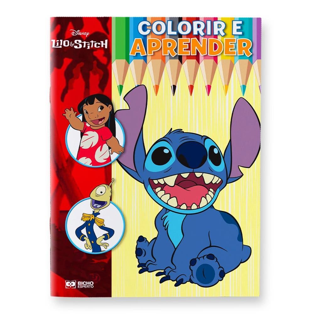 DISNEY COLORIR E APRENDER - LILO & STITCH em Oferta na Shopee