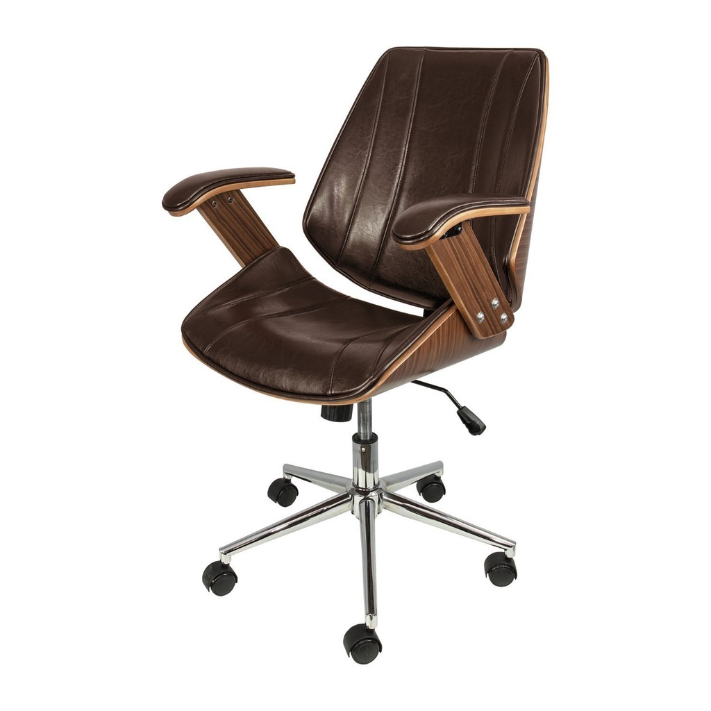 Cadeira Escritório Diretor Corino e Madeira Bergen 3331 Marrom em Oferta na Shopee