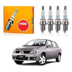 Jogo Velas Ngk Clio Sedan 1.6 16v 2003 A 2009