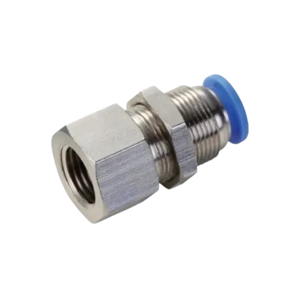2 pç Conexão Passa Muro Tubo 12mm Painel Rosca Fêmea 1/2 BSP