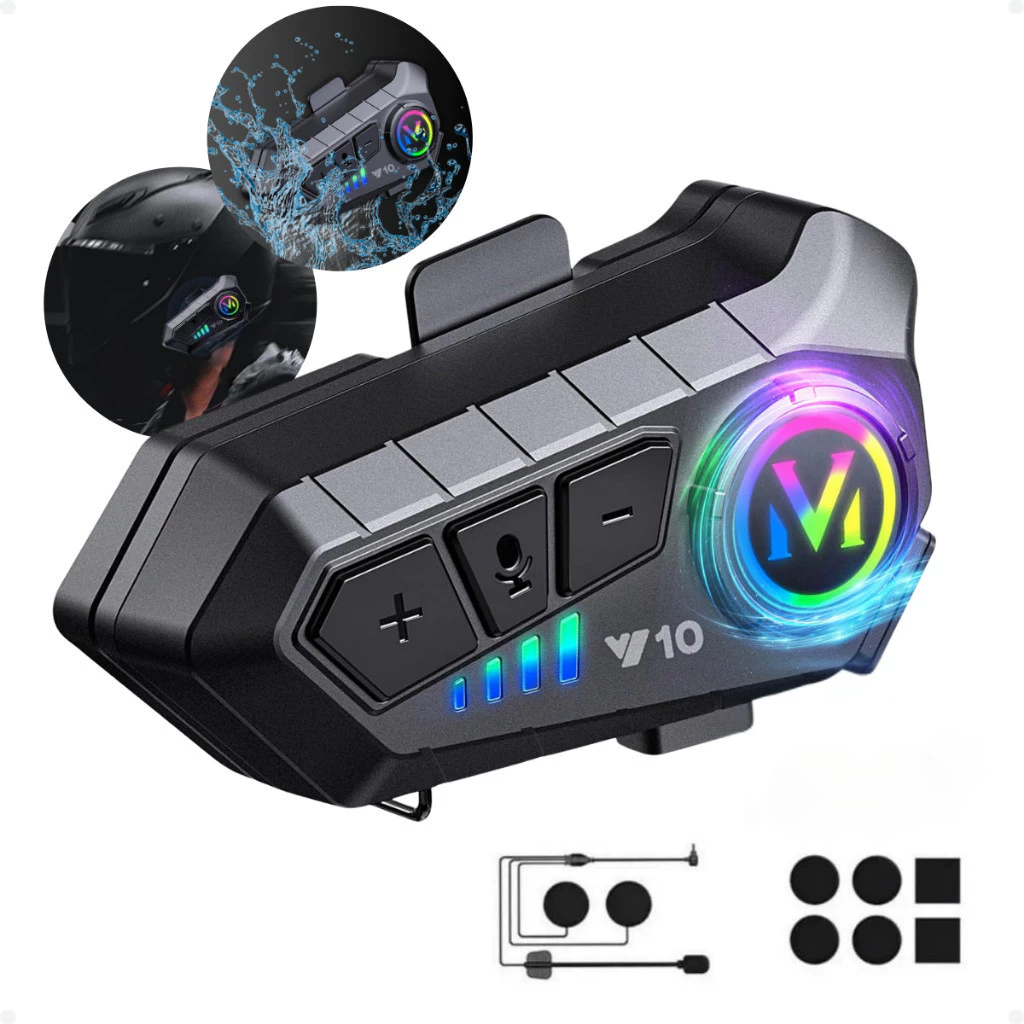 Fone De Ouvido Para Capacete Sem Fio Bluetooth Rgb — imagem 1