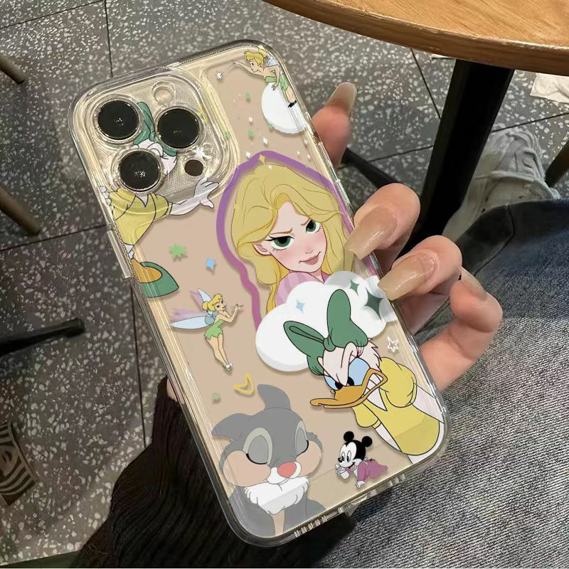 Capinha Capa Material transparente TPU Princesas da Disney Motorola Moto G04 G7 