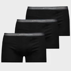 Kit 3 Cuecas Sunga Lupo Basic Algodão com Elastano Preta