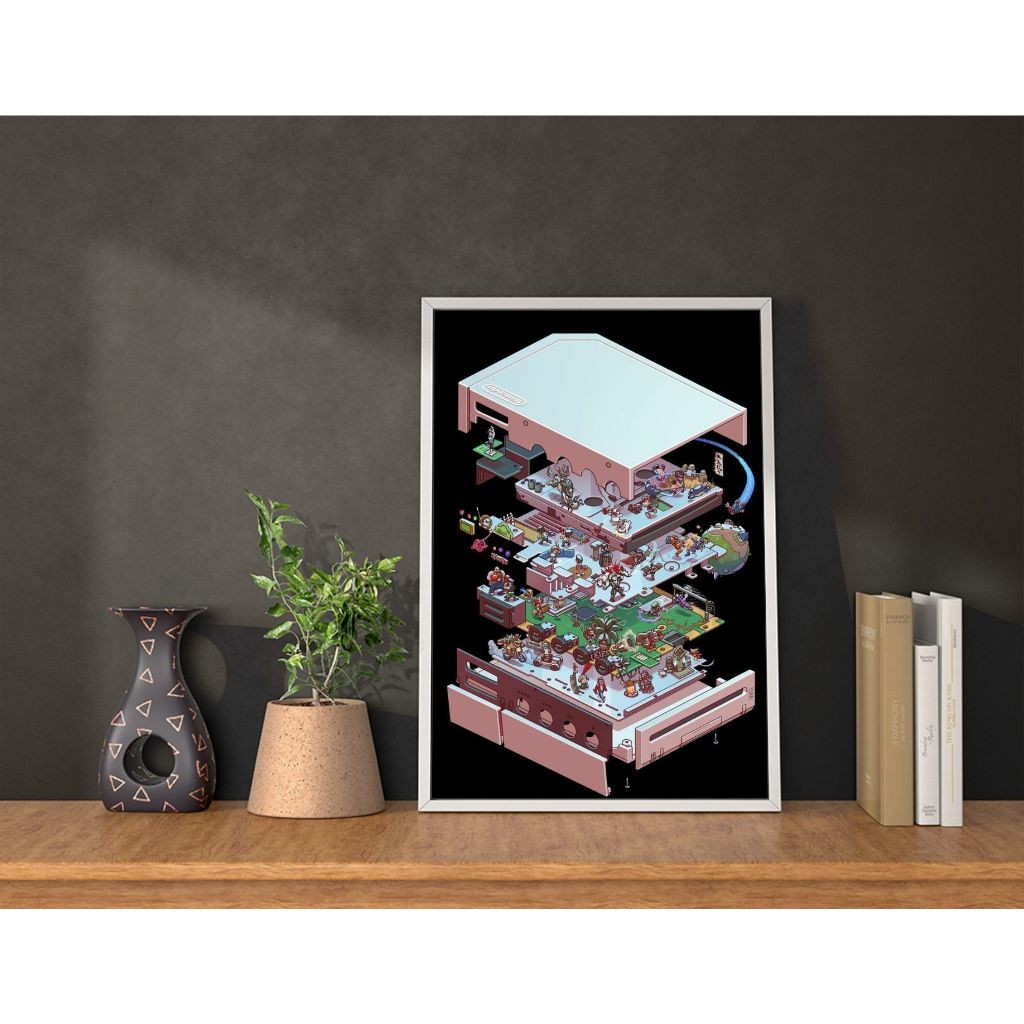 Quadro Placa decorativa geek Console Game Nintendo Wi video games