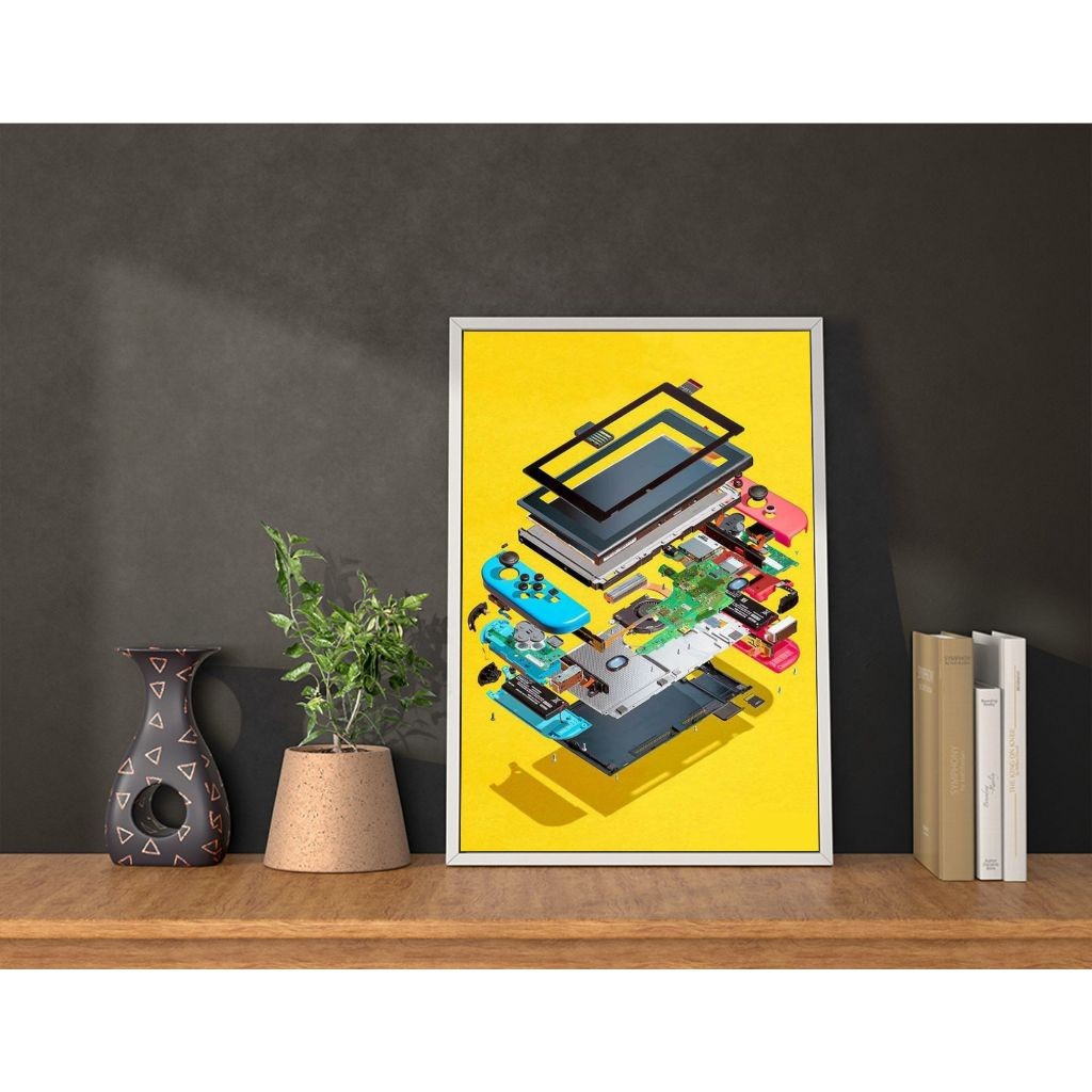 Quadro Placa decorativa geek Console Game Arte Poster Nintendo Switch