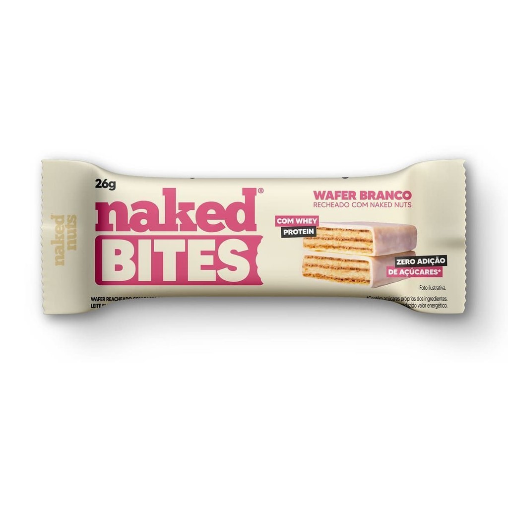 Naked Bites - 1 Unidade 26g Chocolate Branco - Naked Nuts