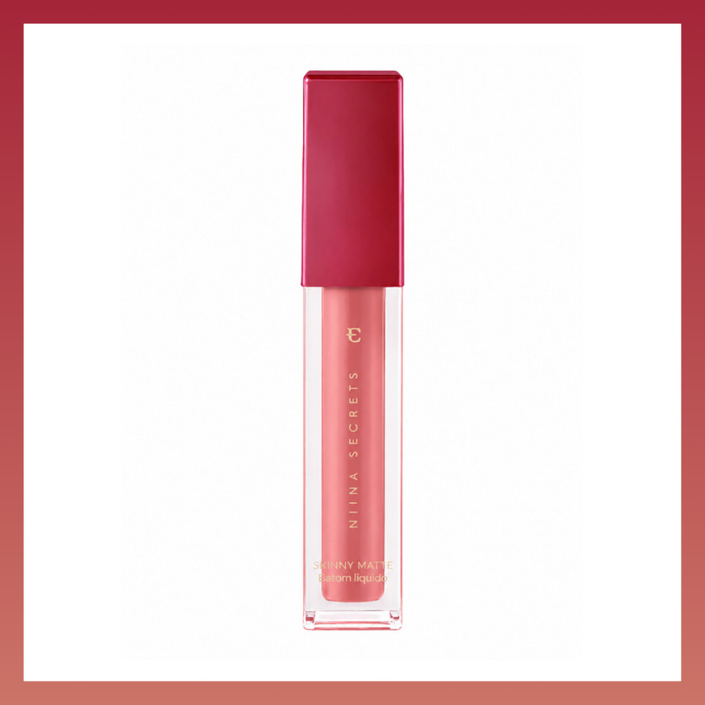Batom Liquido Niina Secrets Skinny Matte Rosé Gardênia Eudora - 5ml