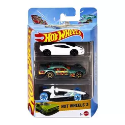 Carrinho Hot Wheels Brinquedo Surpresa - 1 Embalagem com 3 Unidades