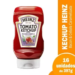 Ketchup Heinz Bacon e Cebola Caramelizada 397g - Embalagem com 16 Unidades