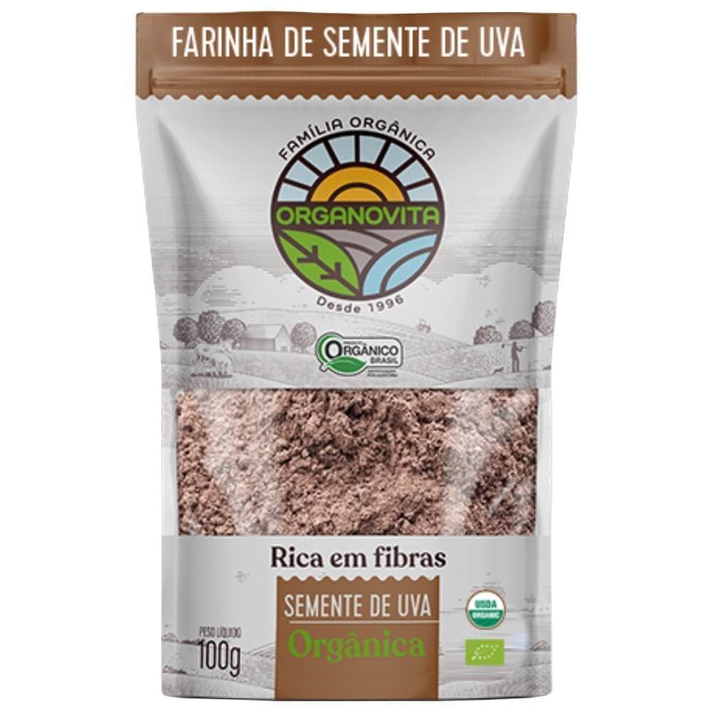 Farinha de Semente Uva Orgânica Organovita 100g