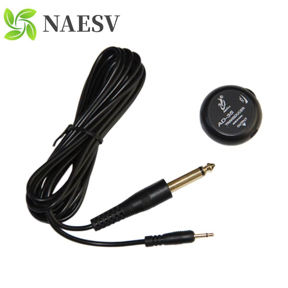 NAESV Mini Captador De Som , Transdutor Stick AD-35 Guitarra , Cabo De 3 Metros Amplificador Piezo