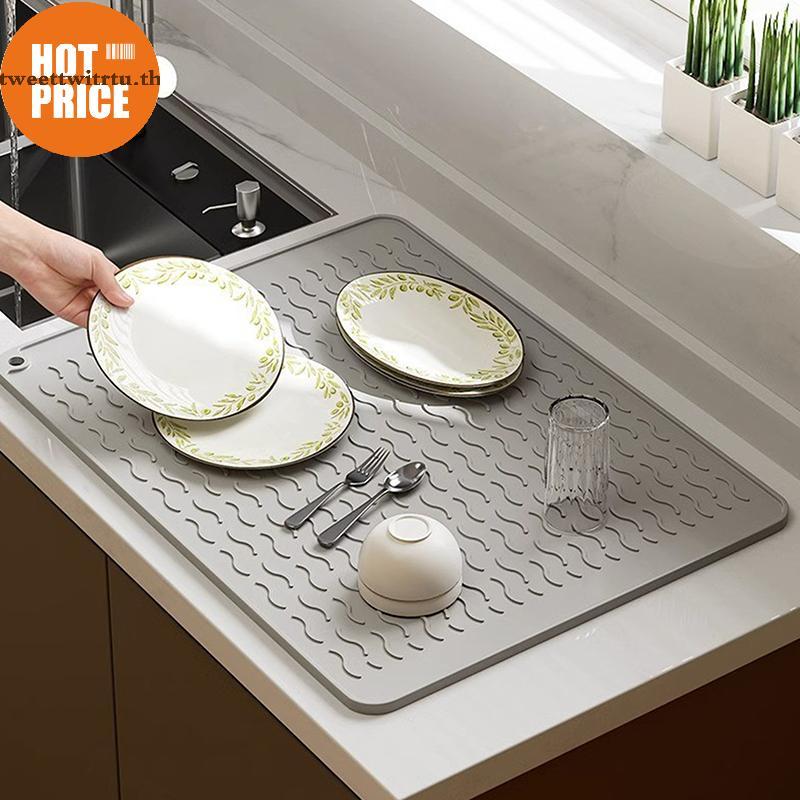WEIYU Silicone Prato De Secagem Esteira Resistente Ao Calor Dobrável Antiderrapante Drenagem Bancada Da Cozinha Bandeja 