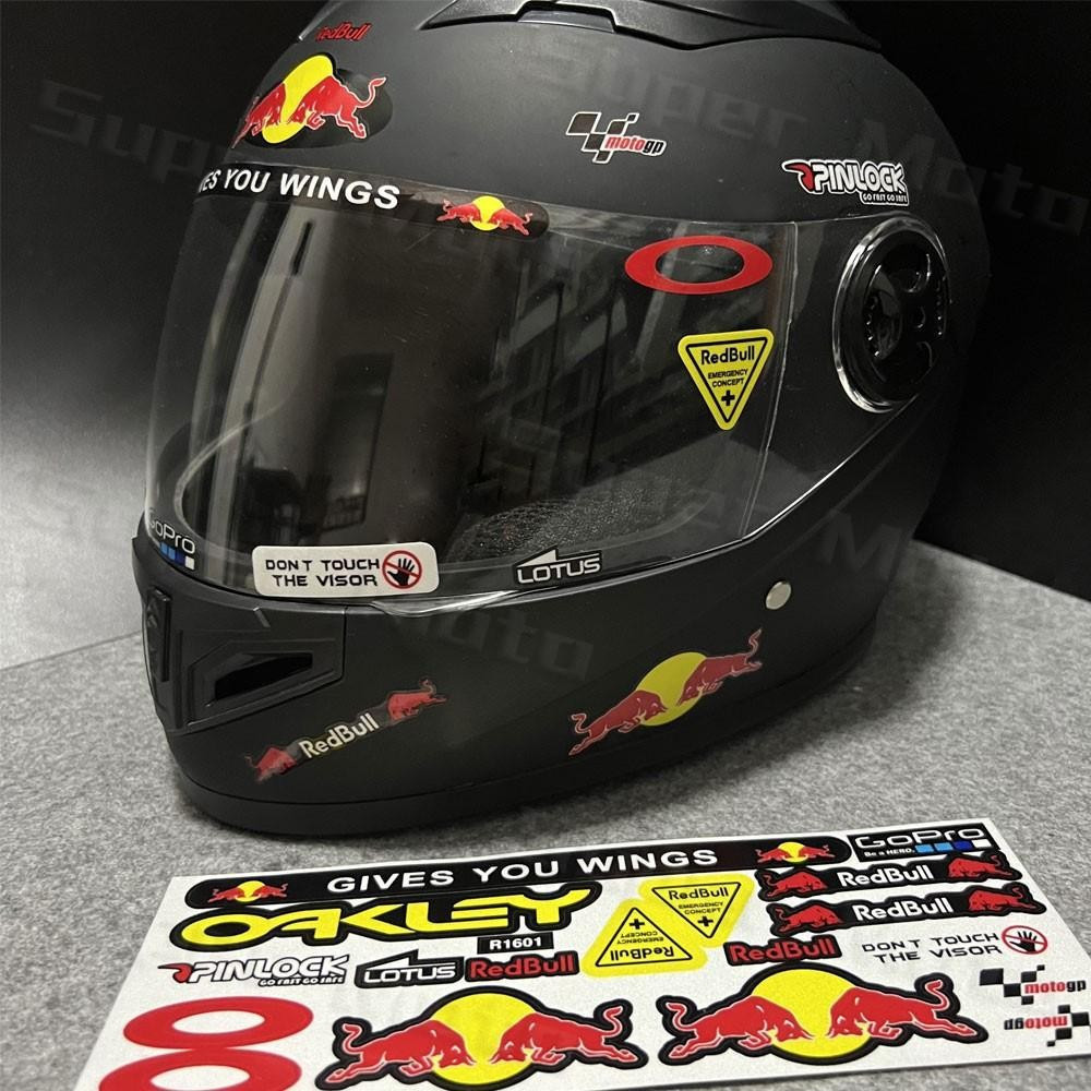 Adesivo Refletivo para Capacete de Motocicleta, Decalque de Patrocinador de Corrida, Decoração de Visor, Acessórios