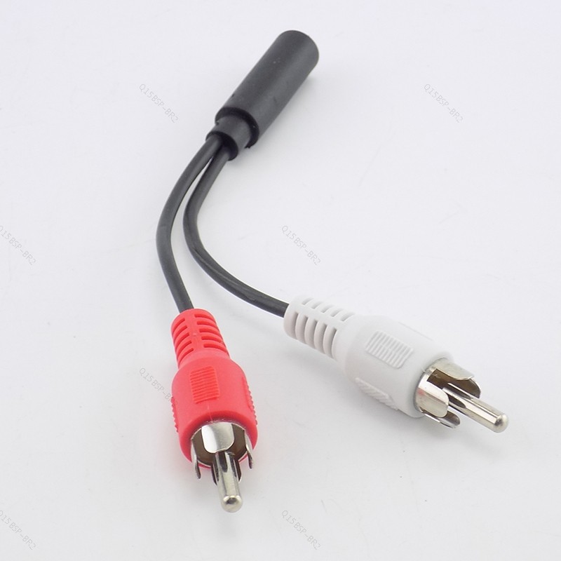 Divisor Conversor Adaptador Aux Cabo De Extensão De Áudio 3.5mm Fêmea Para 2 Macho RCA Portátil MP3/MP4 Linha De Convers