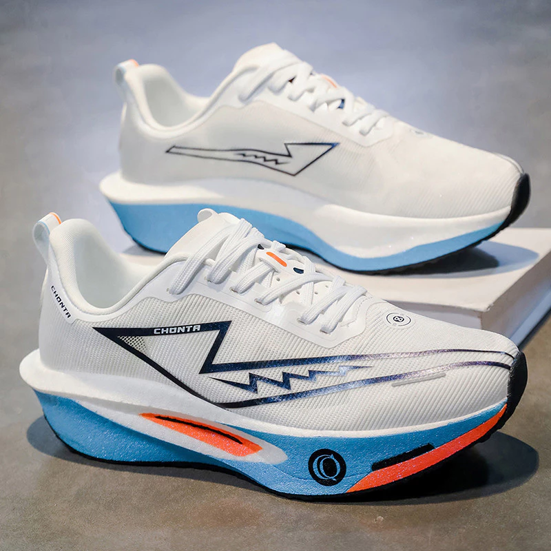 Running Shoes with Carbon Plate Breathable Mesh for Couples, Body Test Shock Absorption Marathon sn — imagem 1