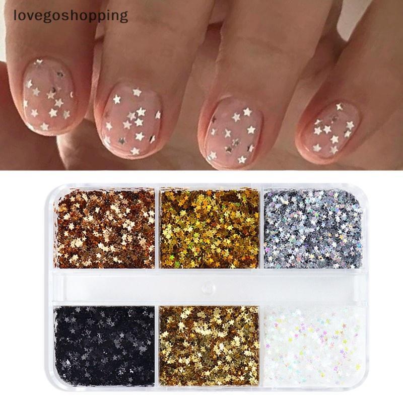 [lovego] 1mm Mini Estrela Espumante Prego Glitter Pentagrama Decoração De Unhas Design De Salão De Beleza Acessórios Fof