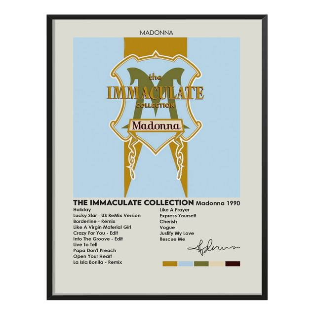 Quadro Decorativo Madonna The Immaculate Collection Firma Decoração Presente Sala Quarto