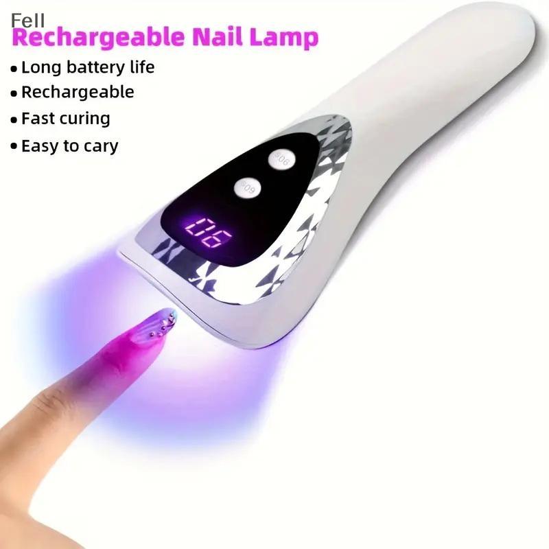 [Fel] Lâmpada LED UV Portátil Para Unhas Secador De Recarregável Com 5 Contas De Máquina De Secagem Rápida Casa DIY Salã