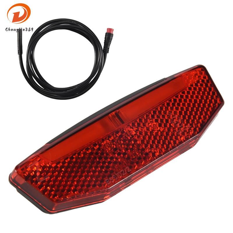 [Novo C] 6V-60V Luz Traseira De Bicicleta Elétrica/LED Lâmpada Advertência Para E-Scooter Ebike Lanternas Traseiras Cone
