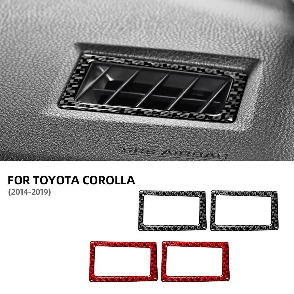 Fibra De Carbono Preto Apto Para Toyota Corolla 2014 2015 2016 2017 2018 2019 Instrumento Painel Tomada Acessórios Adesi
