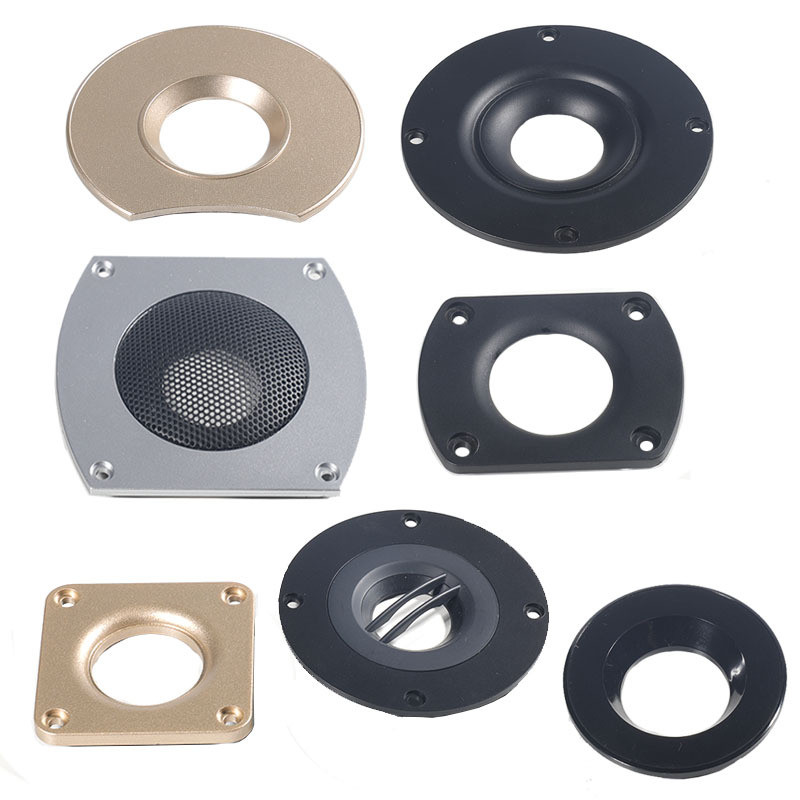 Painel de alto-falante tweeter preto, suporte de fixação de plástico, anel decorativo de alto-falante, tampa de alto-fal