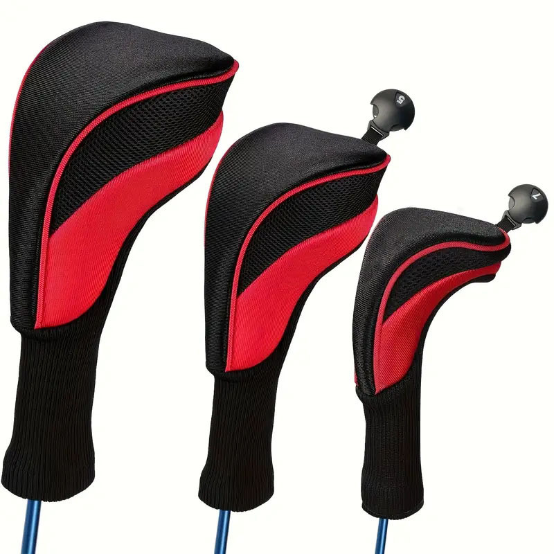 Conjunto de 3 capas para tacos de golfe, capas para os tacos 1, 3 e 5 de ferro, para madeiras de fairway, capas pr
