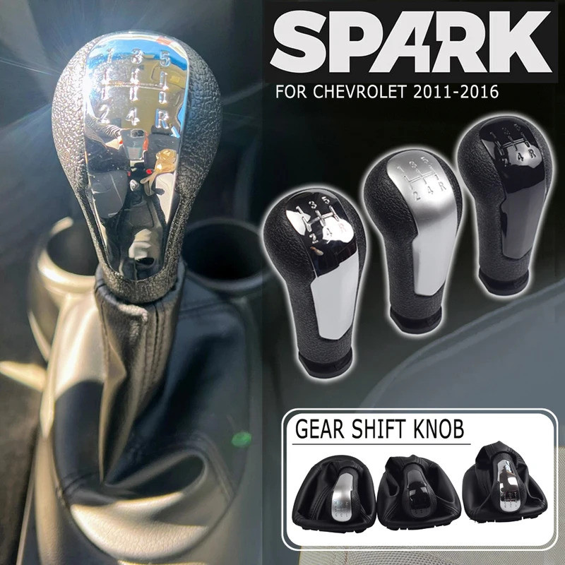 Manopla de Câmbio Manual de 5 Velocidades com Coifa para Chevrolet Holden Barina Spark (M300) 2011 2012-2015