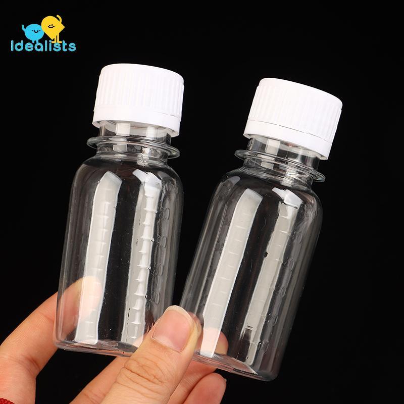Idealistas 5 Peças 60ML Pequenas Garrafas De Plástico Tiro De Gengibre Com Tampas Mini Suco Recipiente De Garrafa Líquid