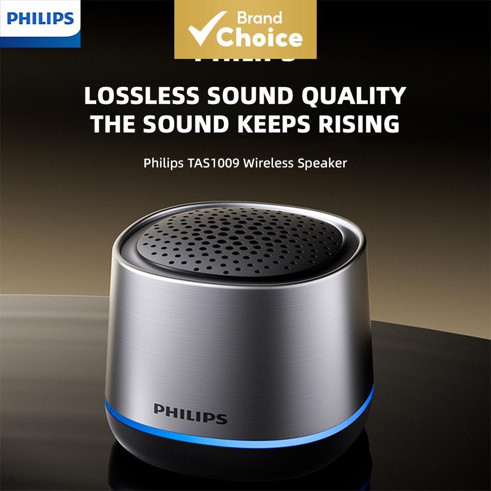 Philips TAS1009 Mini Caixa de Som Bluetooth com Graves, RGB, 52mm, 1200mAh, USB, para PC, Laptop, TV