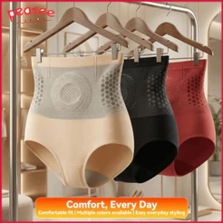 [PEASEE] Roupa Íntima De Compressão , Shorts De Escultura Sem Costura De Cintura Alta , Modelador De Contração Abdominal