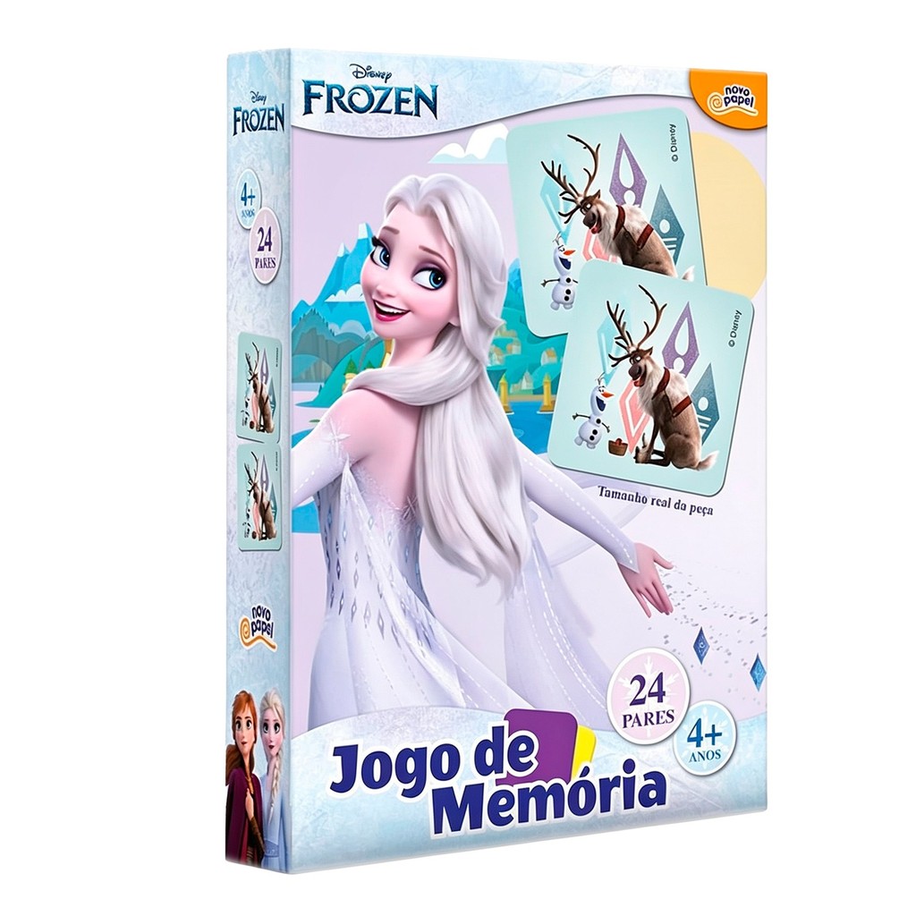 Jogo Da Memória Da Frozen Disney Pixar 24 Pares 48 Peças Cartas Educativas - Toyster
