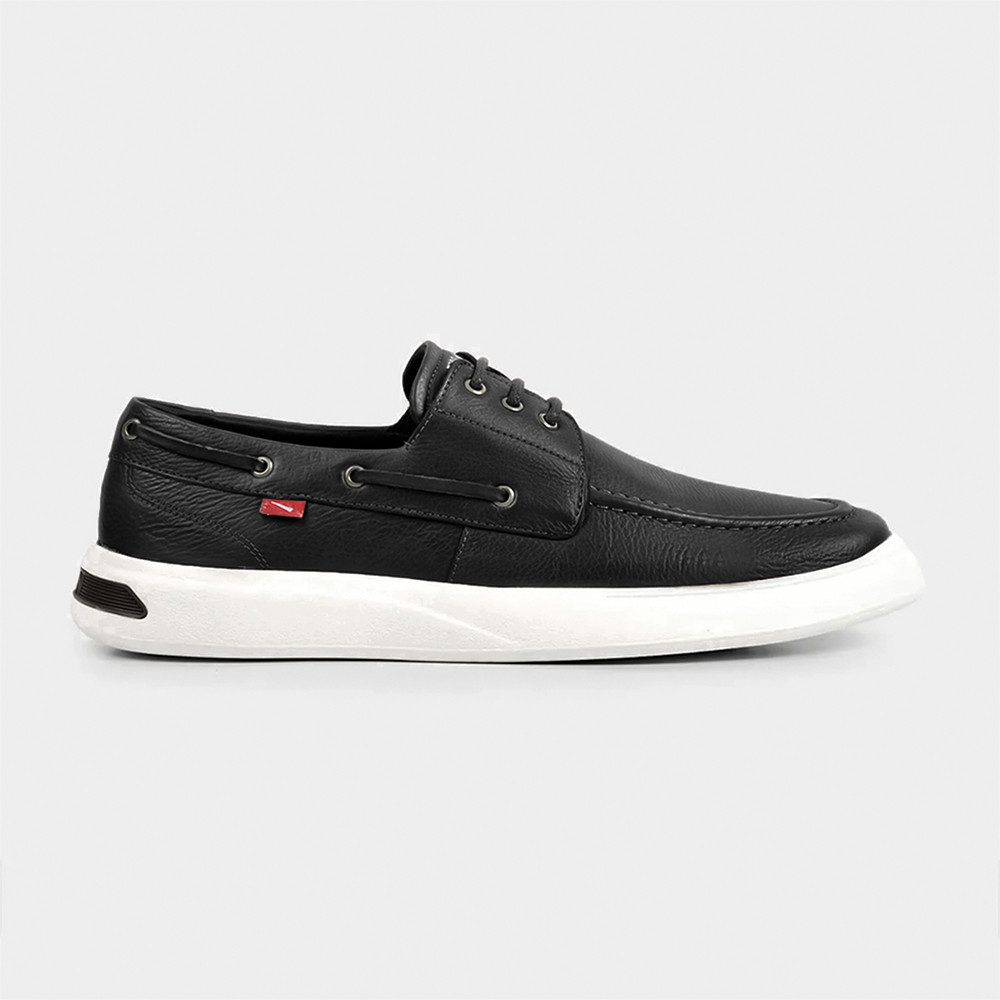 Sapatênis Couro Ferracini Buzios 8961 652A Preto Masculino
