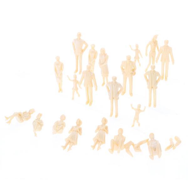 [Brlovoski2] 20 Peças Figuras De Pessoas De Trem Com Layout Sem Pintura 1 : 30 Modelo De Em Escala G Novo